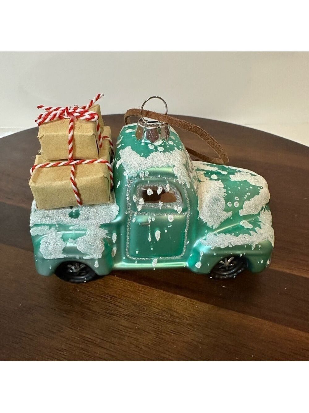 2024 Canadian Tire Glass Truck Ornament Green Pickup Gifts Snow Christmas